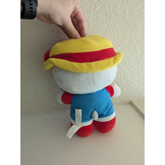 Hello Kitty Sanrio x Tanaka Farms Strawberry Farmer, 2017 Standing Plush, 10" - Picture 8 of 12